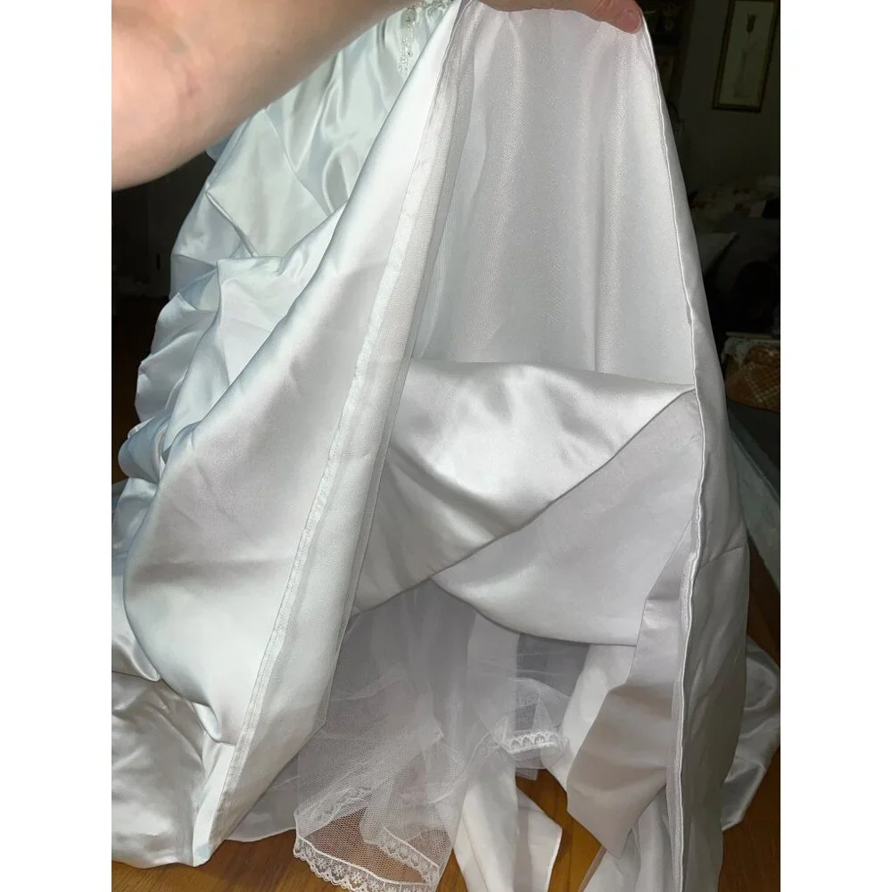 Maggie Sottero Imperial Gown Brielle Wedding Dress Strapless Bustle Train 12 - Picture 14 of 16
